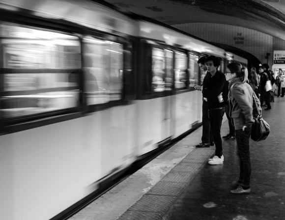 Waiting for the train to the city - Paris